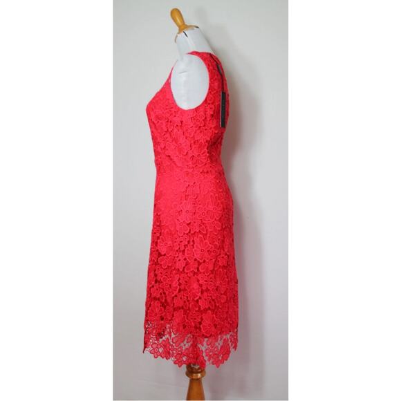 NEW NWT ELIE TAHARI FLORAL GUIPURE LACE SLEEVELESS DRESS 6! - Picture 6 of 11